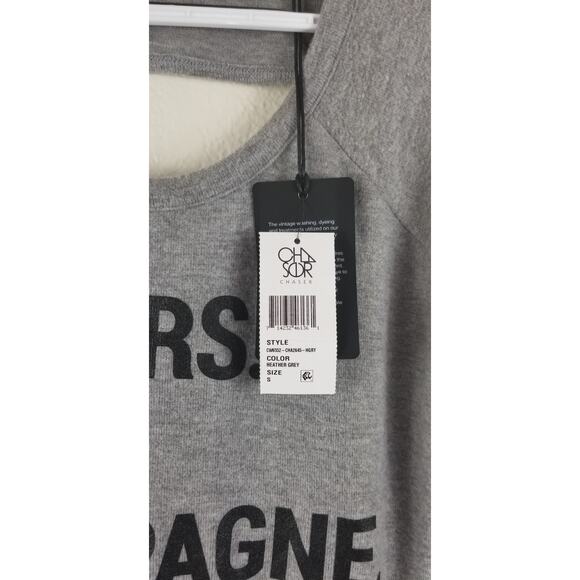 Chaser Roka Gray Open Back Pullover Lightweight Sweatshirt S NWT - Picture 3 of 5